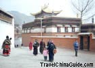 A Tibetan-style architecture in the Labrang Monastery